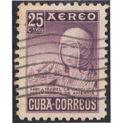 Cuba A- 49 1952 Isabel la Católica usados Cuba A- 49 1952 Isabel la Católica usados