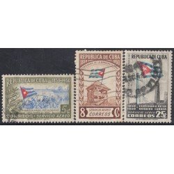Cuba A- 40/42 1951 Centenario de la bandera Cubana usados Cuba A- 40/42 1951 Centenario de la bandera Cubana usados