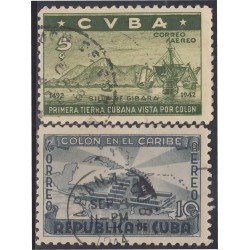 Cuba A- 35/36 1944 450º Aniversario del descubrimiento de América usados Cuba A- 35/36 1944 450º Aniversario del descubrimiento de América usados