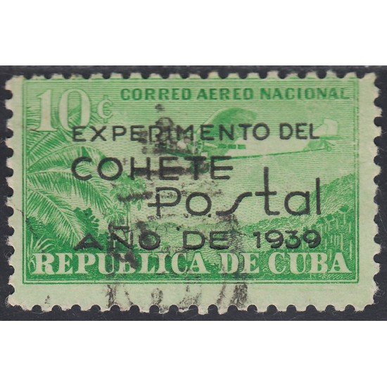 Cuba A- 31 1939 Experimento del cohete postal avión usados Cuba A- 31 1939 Experimento del cohete postal avión usados