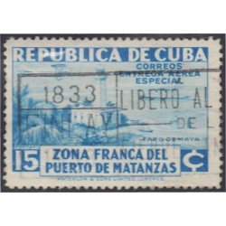 Cuba A- 21 1936 Zona franca del puerto de Matanzas usados Cuba A- 21 1936 Zona franca del puerto de Matanzas usados