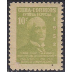 Cuba Urgentes 15 1952 Coronel Charles Hernández MNH Cuba Urgentes 15 1952 Coronel Charles Hernández MNH