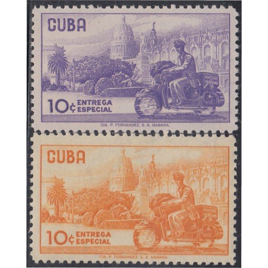 Cuba Urgentes 26/27 1960/61 Entrega especial Moto MNH Cuba Urgentes 26/27 1960/61 Entrega especial Moto MNH