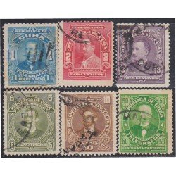 Cuba Telégrafos 89/94 1911 Boza Lacret Crombet Primelles y Aguirre usados Cuba Telégrafos 89/94 1911 Boza Lacret Crombet Primelles y Aguirre usados