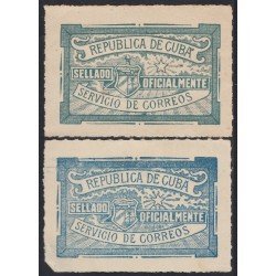 Cuba Retour 1/2 1902/10 Sellado oficialmente Escudo papel recubierto MNH y MH Cuba Retour 1/2 1902/10 Sellado oficialmente Escudo papel recubierto MNH y MH