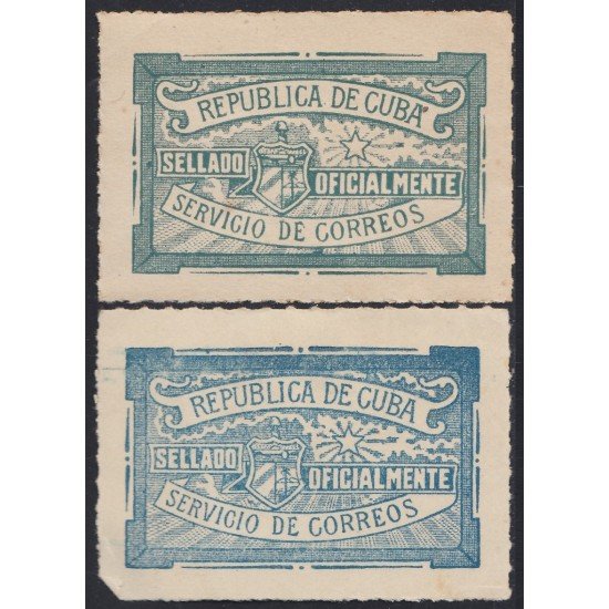 Cuba Retour 1/2 1902/10 Sellado oficialmente Escudo papel recubierto MNH y MH Cuba Retour 1/2 1902/10 Sellado oficialmente Escudo papel recubierto MNH y MH