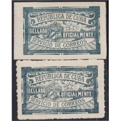 Cuba Retour 4/5 1915 Sellado oficialmente Escudo papel recubierto MNH Cuba Retour 4/5 1915 Sellado oficialmente Escudo papel recubierto MNH