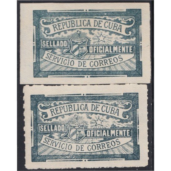 Cuba Retour 4/5 1915 Sellado oficialmente Escudo papel recubierto MNH Cuba Retour 4/5 1915 Sellado oficialmente Escudo papel recubierto MNH