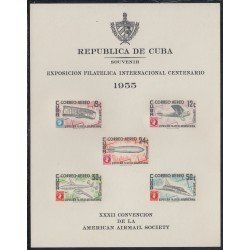 Cuba HB 14 1955 Exposición filatélica internacional Centenario MNH Cuba HB 14 1955 Exposición filatélica internacional Centenario MNH