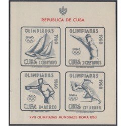 Cuba 17 1960 XVII Olimpiadas mundiales Roma MH Cuba 17 1960 XVII Olimpiadas mundiales Roma MH