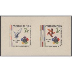 Cuba HB 21 1962 VIII Festival de la Juventud y los estudiantes MNH Cuba HB 21 1962 VIII Festival de la Juventud y los estudiantes MNH