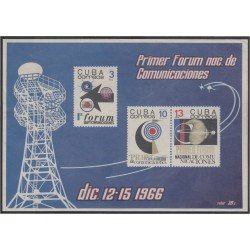 Cuba HB 28 1967 1º Forum Nacional de Comunicaciones MH
