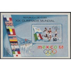 Cuba HB 31 1969 Juegos olímpicos de México MNH