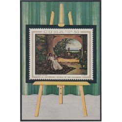 Cuba HB 32 1969 Escuela San Alejandro Pintura Guillermo Collazo MH