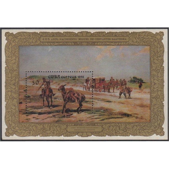 Cuba HB 38 1972 Escena del Quijote MNH