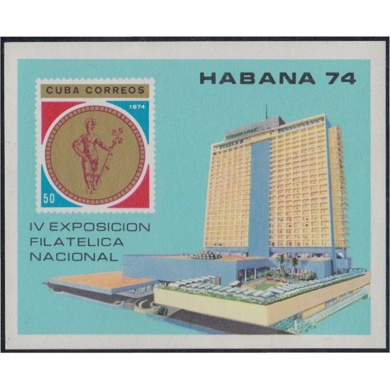 Cuba HB 42 1974 Exposición Filatélica Nacional MNH Cuba HB 42 1974 Exposición Filatélica Nacional MNH