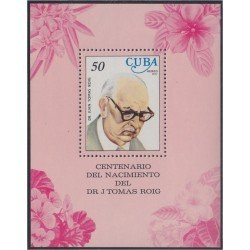 Cuba HB 50 1977 Centenario del nacimiento del Dr. J. Tomas Roig MNH Cuba HB 50 1977 Centenario del nacimiento del Dr. J. Tomas Roig MNH