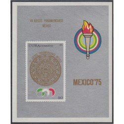 Cuba HB 45 1975 VII Juegos deportivos panamericanos México MNH Cuba HB 45 1975 VII Juegos deportivos panamericanos México MNH
