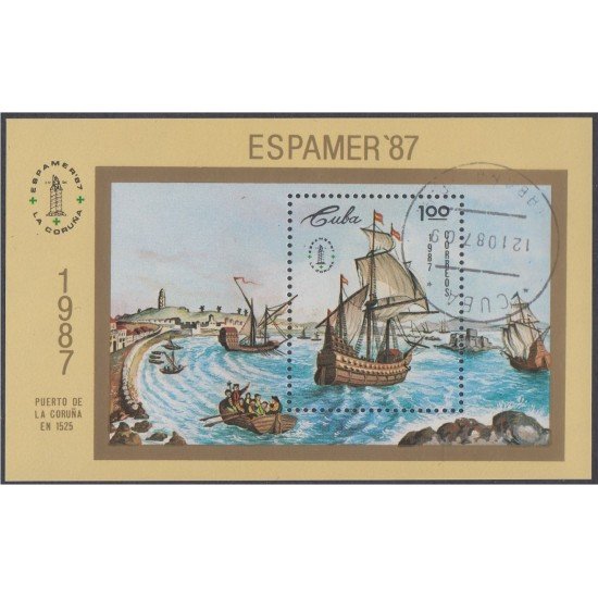 Cuba HB 100 1987 Espamer 87 La Coruña MNH Cuba HB 100 1987 Espamer 87 La Coruña MNH