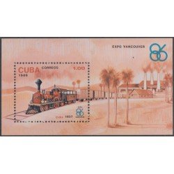 Cuba HB 94 1986 Expo Vancouver Tren Train MNH Cuba HB 94 1986 Expo Vancouver Tren Train MNH