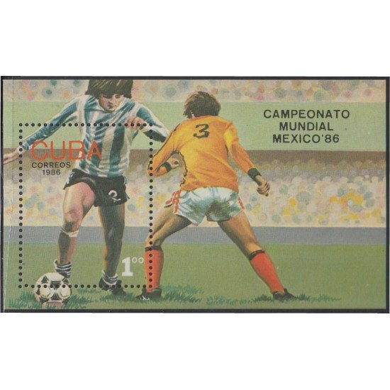 Cuba HB 92 1986 Copa Mundial de la FIFA Mexico 86 MNH Cuba HB 92 1986 Copa Mundial de la FIFA Mexico 86 MNH