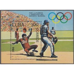 Cuba HB 83 1984 Béisbol deporte olímpico MNH Cuba HB 83 1984 Béisbol deporte olímpico MNH