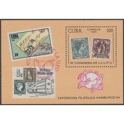 Cuba HB 82 1984 Exposición Filatélica Hamburgo 84 MNH Cuba HB 82 1984 Exposición Filatélica Hamburgo 84 MNH