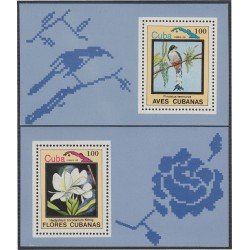 Cuba HB 78/79 1983 Aves y flores cubanas birds and flowers MNH Cuba HB 78/79 1983 Aves y flores cubanas birds and flowers MNH