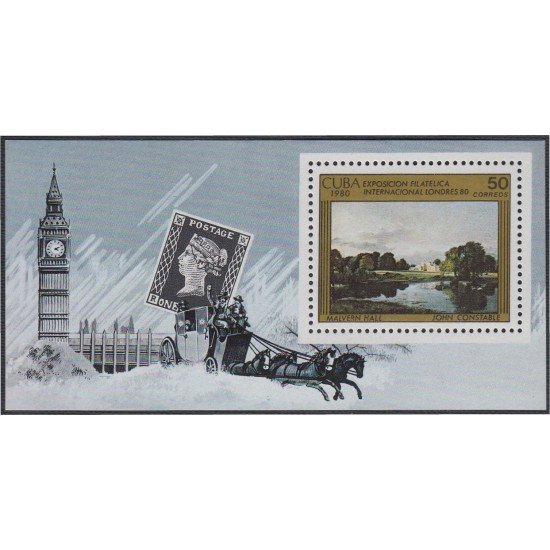 Cuba HB 61 1980 Exposición Filatélica Internacional Londres 80 MNH Cuba HB 61 1980 Exposición Filatélica Internacional Londres 80 MNH