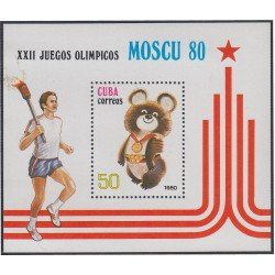 Cuba HB 60 1980 XXII Juegos olímpicos Moscú 80 MNH Cuba HB 60 1980 XXII Juegos olímpicos Moscú 80 MNH