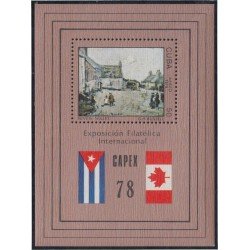 Cuba HB 53 1978 Exposición Filatélica Internacional Cuba - Canadá MH Cuba HB 53 1978 Exposición Filatélica Internacional Cuba - Canadá MH
