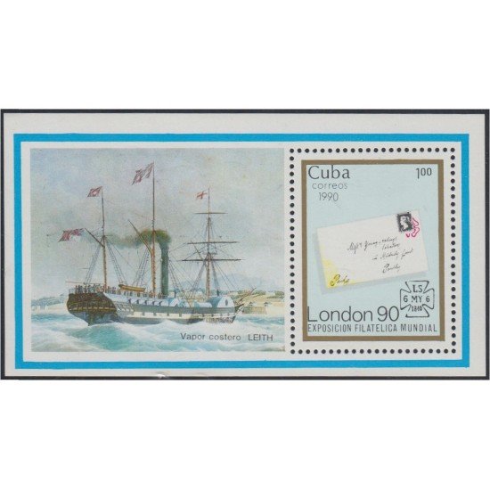 Cuba HB 120 1990 Exposición Filatélica Mundial London 90 MNH Cuba HB 120 1990 Exposición Filatélica Mundial London 90 MNH