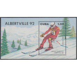 Cuba HB 119 1990 Juegos olímpicos Albertville 92 MNH Cuba HB 119 1990 Juegos olímpicos Albertville 92 MNH