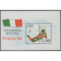 Cuba HB 117 1990 Copa Mundial de fútbol Italia 90 MNH Cuba HB 117 1990 Copa Mundial de fútbol Italia 90 MNH