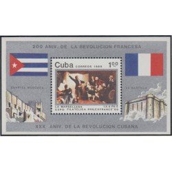 Cuba HB 115 1989 XXX Aniversario de la Revolución Cubana MNH Cuba HB 115 1989 XXX Aniversario de la Revolución Cubana MNH
