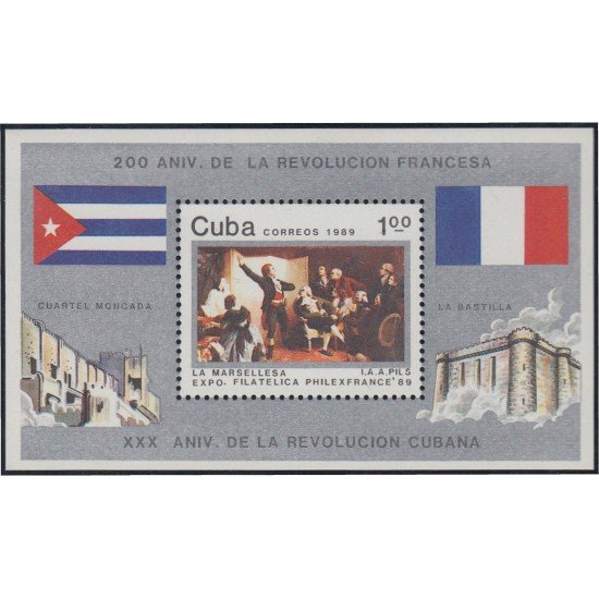 Cuba HB 115 1989 XXX Aniversario de la Revolución Cubana MNH Cuba HB 115 1989 XXX Aniversario de la Revolución Cubana MNH