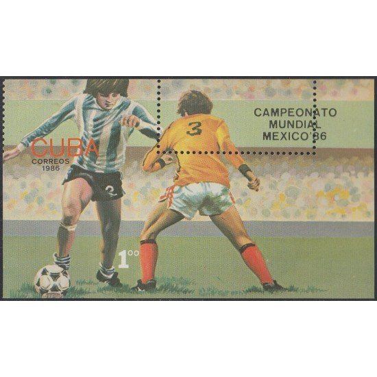 Cuba HB 92a 1986 Copa Mundial de la FIFA Mexico 86 MNH Cuba HB 92a 1986 Copa Mundial de la FIFA Mexico 86 MNH