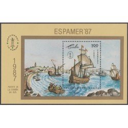 Cuba HB 100 1987 Espamer 87 La Coruña usados Cuba HB 100 1987 Espamer 87 La Coruña usados