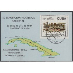 Cuba HB 86 1984 IX Exposición Filatélica Nacional usados Cuba HB 86 1984 IX Exposición Filatélica Nacional usados