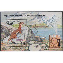 Cuba HB 76 1983 Exposición Internacional de Filatelia Temática Tembal 83 usados Cuba HB 76 1983 Exposición Internacional de Filatelia Temática Tembal 83 usados