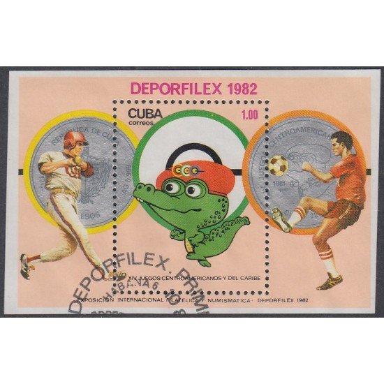 Cuba HB 72 1982 XIV Juegos Centraomericanos y del Caribe usados Cuba HB 72 1982 XIV Juegos Centraomericanos y del Caribe usados
