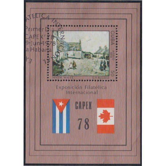 Cuba HB 53 1978 Exposición Filatélica Internacional Cuba - Canadá usados Cuba HB 53 1978 Exposición Filatélica Internacional Cuba - Canadá usados