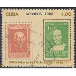 Cuba SH 91 1985 Exfilna 85 Homenaje a la filatelia Latinoamericana usados Cuba SH 91 1985 Exfilna 85 Homenaje a la filatelia Latinoamericana usados