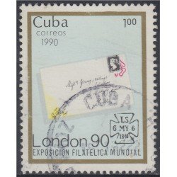Cuba SH 120 1990 Exposición Filatélica Mundial London 90 usados Cuba SH 120 1990 Exposición Filatélica Mundial London 90 usados