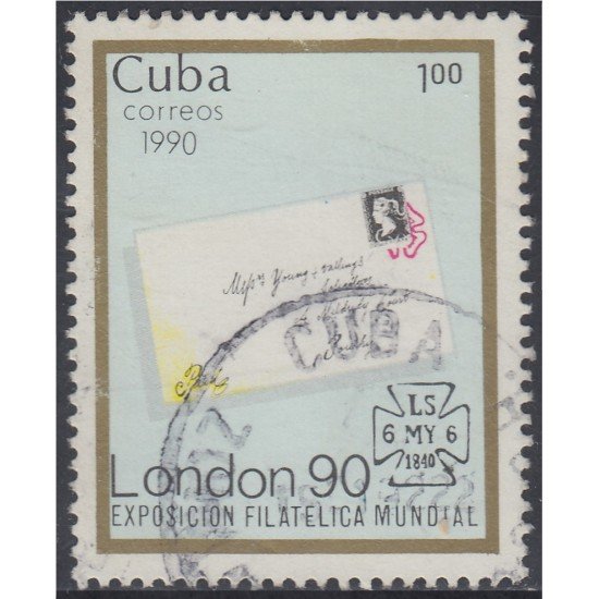 Cuba SH 120 1990 Exposición Filatélica Mundial London 90 usados Cuba SH 120 1990 Exposición Filatélica Mundial London 90 usados