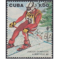 Cuba SH 119 1990 Juegos olímpicos Albertville 92 usados Cuba SH 119 1990 Juegos olímpicos Albertville 92 usados