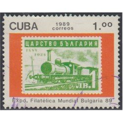 Cuba SH 114 1989 101 Aniversario del ferrocarril Búlgaro usados Cuba SH 114 1989 101 Aniversario del ferrocarril Búlgaro usados