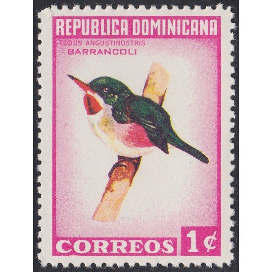 Rep. Dominicana 612 1964 Barrancoli Pájaro Bird MNH