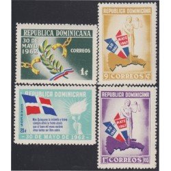 Rep. Dominicana 576/79 1962 Aniversario de la liberación Bandera MNH Rep. Dominicana 576/79 1962 Aniversario de la liberación Bandera MNH