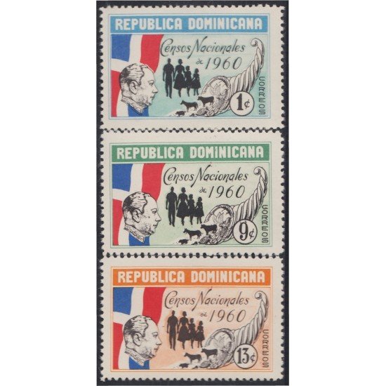 Rep. Dominicana 519/21 1959 Censos Nacionales MNH Rep. Dominicana 519/21 1959 Censos Nacionales MNH